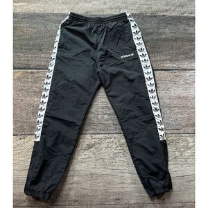 Adidas TNT Tape Wind Track Pants BS4662 Medium Black Lined Trefoil Logo